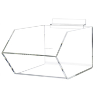 Maßgefertigte Transparente Acryl-Slatwall-Boxen Kundenspezifische Klare Kunststoff-Acryl-Slatwall-Displayboxen und -Körbe Slatwall-Acrylregale