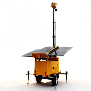 Remorques de surveillance vidéo mobiles avec 3 panneaux solaires et un mât de 6 m de haut pour la sécurité sur tous les chantiers - Product Image 5
