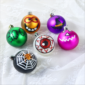 Set de decoración para fiesta de Halloween, Set de 24 bolas, Casa Encantada, centro comercial, diseño pintado, decoración colgante, <span class=keywords><strong>2022</strong></span> - Product Image 4