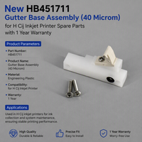 Nouvel ensemble de base de gouttière HB451711 (40 microns) pour imprimante jet d'encre H Cij, pièces de rechange avec garantie d'un an