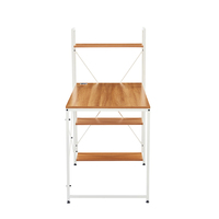 Bureau d'ordinateur moderne et économique en MDF pour la maison/le bureau Table PC simple avec étagère pour la chambre à coucher, le salon, l'école ou l'hôtel