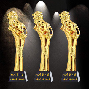 Trofeo de León de resina 2023, Trofeo Mundial de Baloncesto, liuli copa de cristal, Premio Premium, trofeo de Golf de cristal - Product Image 2