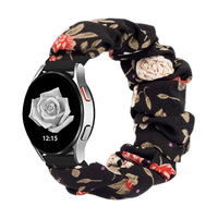 Bracelet de montre en tissu Scrunchie gagnant-gagnant pour Samsung Galaxy Watch 20 mm 22 mm, bracelet de remplacement floral