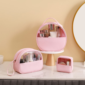 กระเป๋าใส่เครื่องสำอาง<span class=keywords><strong>แบบ</strong></span>พกพา 3 in 1 กันน้ำ น้ำหนักเบา พับได้ ดีไซน์ทันสมัย มีซิป หูหิ้วนุ่ม ใช้ซ้ำได้ เหมาะสำหรับการเดินทาง - Product Image 1