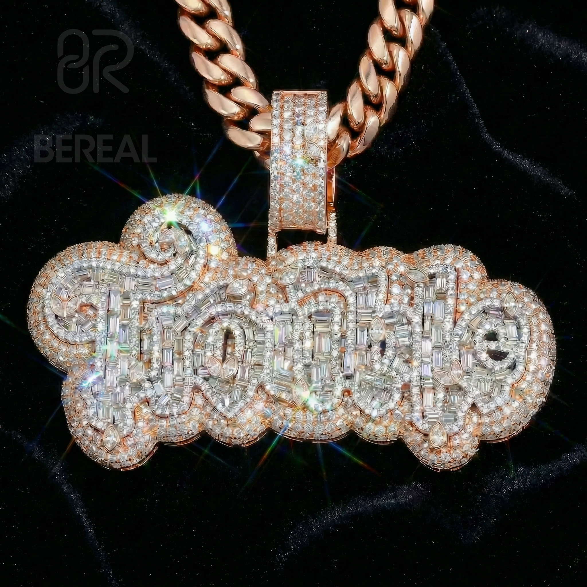 Moissanite 3 pouces + Argent S925