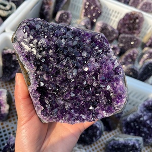 Geo ametista brasileiro atacadista Reiki Ametista Geodes Cristais Cura pedras Cluster Para Casa feng shui Decoração - Product Image 6