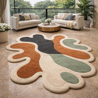 Tapis colorés sans perte antidérapant petit tapis de chambre d'adolescent fausse laine doux mignon dessin animé tapis