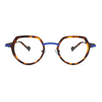 Monture de lunettes optiques vintage de haute qualité européenne, en acétate de couleur vive, nouveau design classique avec branches en métal