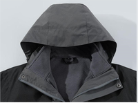 Veste d'hiver décontractée à capuche unisexe pour l'extérieur, 150D, haute élasticité, imperméable, coupe-vent, respirante, coque 350g, polaire double face