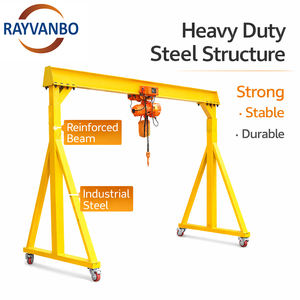 Grue portique mobile manuelle et électrique réglable pour atelier, capacité 1, 2, 3, 5, 10 tonnes - Product Image 3