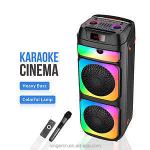 Altavoz Karaoke Portátil DR-1025 con Luz de Llama, Subwoofer de 10 Pulgadas, Resistente al Agua, para Exteriores, con Micrófono Inalámbrico - Product Image 1