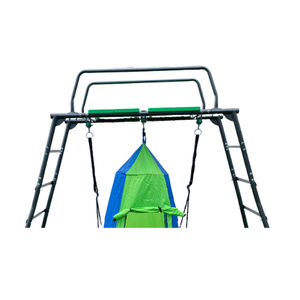 Columpio de tienda de campaña colgante para niños con estructura metálica - Set de juego para jardín al aire libre para edades de 3 a 8 años, silla nido segura con dosel para diversión en el patio trasero - Product Image 5