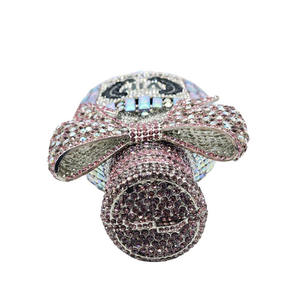 กระเป๋าคลัทช์ขวดแชมเปญรูปโบว์สีทองสำหรับงานแต่งงานหรูหราคริสตัลพลอยเทียมคุณภาพสูง9สีลายหูข้าวสาลีกระเป๋าใส่อาหารค่ำ - Product Image 6