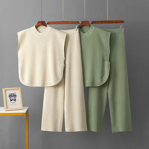 ชุดเสื้อผ้า2ชิ้นแบบสวมศีรษะแขนกุดสำหรับผู้หญิงชุดเสื้อผ้าฤดูร้อน - Product Image 1