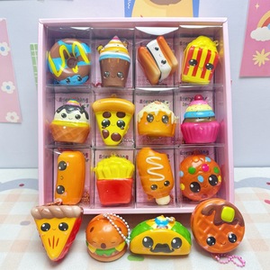 Juego de 24 Juguetes Blandos de Rebote Lento al por Mayor - Formas de Comida Surtidas, Juguetes Antiestrés de PU Suave para Niños y Adultos - Product Image 1