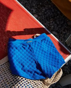 Pantalones cortos <span class=keywords><strong>Palma</strong></span> en Cobalto Toalla texturizada exterior mientras está en el interior Material suave - Product Image 4