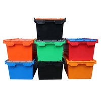 Joinjoin — boîte fourre-tout empilable de 80l, boîtes de rangement en plastique emboîtables avec couvercle, résistante