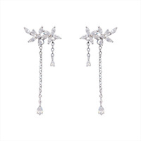 Nouvelles boucles d'oreilles tendance en argent sterling 925 pour femmes et filles, cadeau, bijoux tendance, boucles d'oreilles coréennes