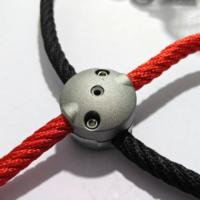 Pince croisée de fixation de corde de disque rond en aluminium haute résistance pour équipement d'amusement extérieur-Filets de terrain de jeu Structures d'escalade