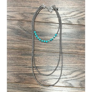 Western Stijl Aanpassen Handgemaakte Drievoudige Lagen Navajo Kraal <span class=keywords><strong>Hexa</strong></span> Edelsteen <span class=keywords><strong>Ketting</strong></span> - Product Image 1
