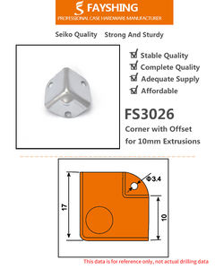 Protecteur d'angle carré en aluminium à angle droit FS3026 - Product Image 4