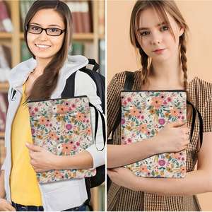 Sac à livres, housse de protection pour livre, sac pour ordinateur portable, housse de livre en polyester, housse de livre imperméable, sac cadeau pour les amateurs de livres, sac à livres imprimé de fleurs - Product Image 4