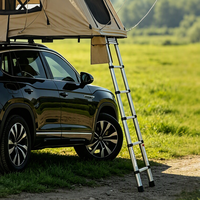 Tente de toit de voiture en tissu Oxford souple pour l'extérieur, ouverture rapide, protection UV, imperméable, pour camping et aventures en 4x4 SUV