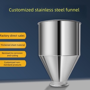 Cubo de gran diámetro para materiales alimentarios, embudo para pasta líquida, cilindro para líquidos, lámina de corte láser, embudo de acero inoxidable - Product Image 4