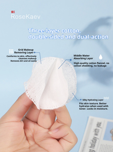 OEM ODM 100 pièces/paquet Lingettes démaquillantes en viscose Marque personnalisée Soins de la peau Nettoyage doux Forte absorption d'<span class=keywords><strong>eau</strong></span> - Product Image 5