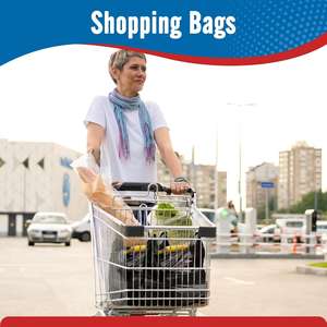 Bolsa de Compras Biodegradable Tipo Camiseta con Asa para el Hombro, Personalizable, Material PE Negro, para Restaurantes de Comida para Llevar - Product Image 4