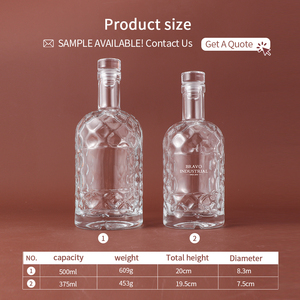 Vente en gros Botellas De Vidrio Bouteille en verre vide claire pour jus de fruits au sirop d'<span class=keywords><strong>érable</strong></span> 100ml 125ml 200ml 250ml 350ml 500ml Bouteilles d'alcool - Product Image 4