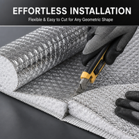 Isolation en mousse EPE avec feuille d'aluminium MEPT, largeur 72 pouces, imperméable, 3 couches, non toxique, bouclier thermique écologique pour bâtiments résidentiels