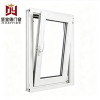 Ventana Abatible y Giratoria de UPVC con Buen Sellado, Vidrio Triple Aislante de Baja Emisividad para Casas Pasivas