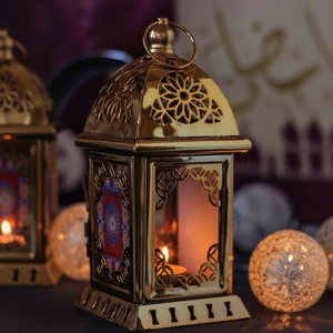 Linterna de metal marroquí pequeña hecha a mano linterna de vela de Casa decorativa de Navidad - Product Image 1