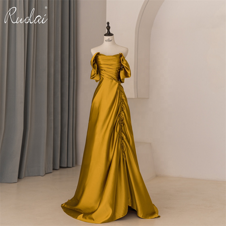 Ruolai LDC6617 Elegant Vintage Off-the-shoulder Evening Gown Embroidery  Ruffle Long Woman Dinner Dresses Evening| Alibaba.com