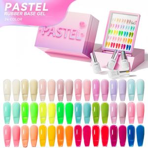 JTING Passion - Juego de Esmaltes de Gel con Base de Goma en 24 Colores, en Caja con Libro de Colores Gratis - Product Image 1