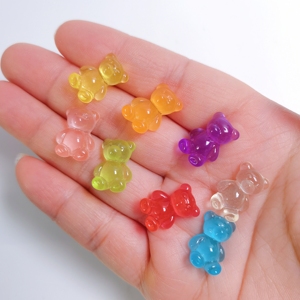 100 Breloques Lumineuses Kawaii en Forme d'Ours Gélifiés pour Slime, Ongles, Résine, Scrapbooking, Artisanat, Décoration de Coque de Téléphone, DIY - Product Image 5