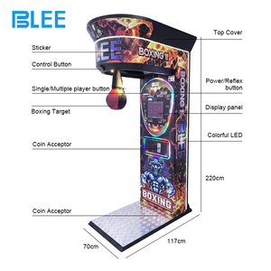 Jeux de boxe d'arcade à pièces, équipement d'entraînement, mesure électronique des coups, machine de jeu de boxe d'arcade, support de frappe - Product Image 6