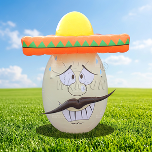 Tente publicitaire gonflable WINSUN, personnage mexicain de dessin animé, en forme d'œuf, ignifuge, imperméable, en PVC, pour festival en plein air, certifiée CE - Product Image 1