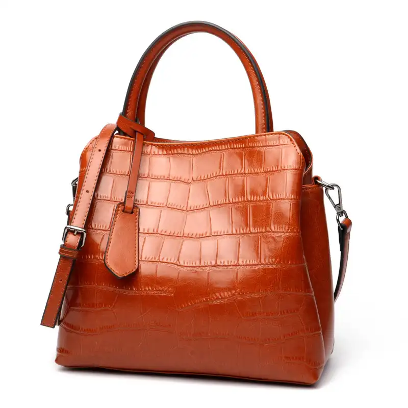 Guangzhou factory wholesale women handbags leather crocodile luxury handbags for lady hand bag high quality leather shoulder bag