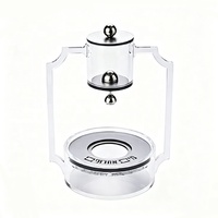 Ensemble de distributeur d'eau Lucite Mayim Achronim avec accents dorés et argentés, cadeau juif Judaica en acrylique Mayim Achronim