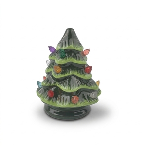 Árbol de Navidad de Cerámica con Luces LED 2025, Decoración de Mesa, Funciona con Pilas, para el Hogar, Regalo Navideño, Venta al Por Mayor - Product Image 3