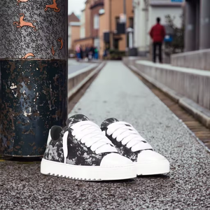 Zapatillas casuales transpirables con cordones, tela elástica, suela de goma, zapatos casuales para hombre, primavera otoño, venta al por mayor, zapatos modernos y gruesos. - Product Image 4