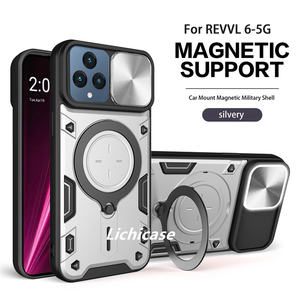 Lichicase support Portable souple dur hybride 2 en 1 étui pour t-mobile Revvl 6 5G fenêtre de poussée couverture arrière antichute - Product Image 5