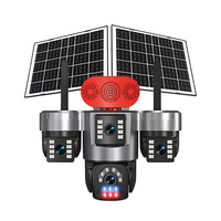 Caméra Quad 4G LTE Solaire 20MP HD AOV avec Contrôle PTZ et Vision Nocturne IR pour Surveillance de Sécurité Commerciale Extérieure