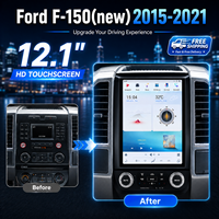 Pour Ford F150 2015-2021, autoradio Android 12,1 pouces, mise à niveau d'usine, GPS, navigation, CarPlay sans fil, Bluetooth, DSP, 4G, 64G, WiFi, USB