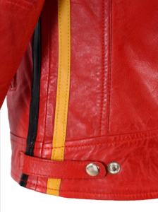 Veste en cuir véritable Sizma rouge ciré pour femme, sur mesure, 100 % authentique, finition cirée, quincaillerie premium, fermeture éclair YKK, marque privée, OEM/ODM, vente en gros - Product Image 6