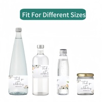 Bouteille d'eau personnalisée, étiquette transparente, autocollant LOGO, étiquette personnalisée en vinyle transparent, impression d'étiquettes imperméables pour les boissons