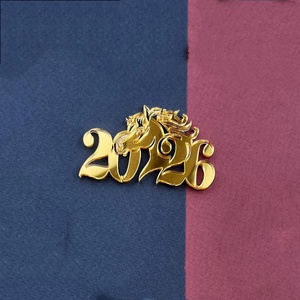 Décorations de gâteaux et cupcakes en acrylique pour le <span class=keywords><strong>Nouvel</strong></span> <span class=keywords><strong>An</strong></span> 2026, motif sabot de cheval - Product Image 2