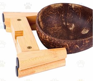 ידידותי לסביבה קרמית כלב קרמי מוצק קרמי עץ במבוק לעמוד עיצוב לוגו מותאם אישית ציוד - Product Image 5